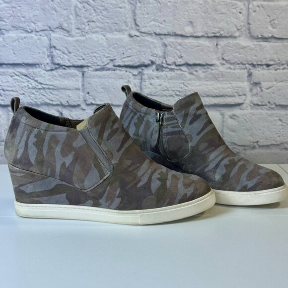 Susina Wedge Camouflage slip on Blue/Gray Size 7M - Picture 2 of 7